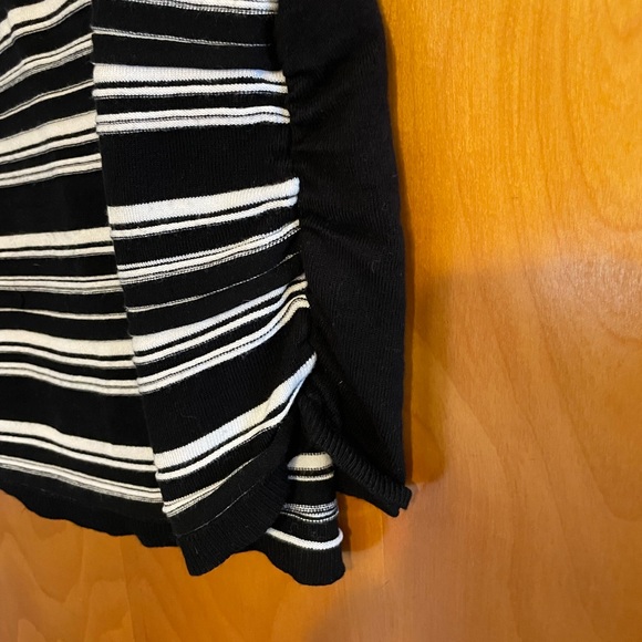 Avenue Ruched Side Short Sleeve Sweater - Picture 2 of 3